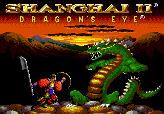Shanghai II Dragon's Eye title screen for Sega Genesis